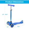 imageBest Choice Products Kids Mini Kick Scooter Toy wLightUp Wheels Height Adjustable TBar Foot Break  YellowBlue