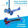 imageBest Choice Products Kids Mini Kick Scooter Toy wLightUp Wheels Height Adjustable TBar Foot Break  YellowBlue