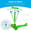 imageBest Choice Products Kids Mini Kick Scooter Toy wLightUp Wheels Height Adjustable TBar Foot Break  YellowGreen