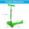 imageBest Choice Products Kids Mini Kick Scooter Toy wLightUp Wheels Height Adjustable TBar Foot Break  YellowGreen
