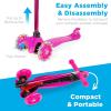 imageBest Choice Products Kids Mini Kick Scooter Toy wLightUp Wheels Height Adjustable TBar Foot Break  YellowPink