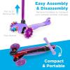 imageBest Choice Products Kids Mini Kick Scooter Toy wLightUp Wheels Height Adjustable TBar Foot Break  YellowPurple