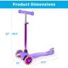 imageBest Choice Products Kids Mini Kick Scooter Toy wLightUp Wheels Height Adjustable TBar Foot Break  YellowPurple