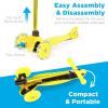 imageBest Choice Products Kids Mini Kick Scooter Toy wLightUp Wheels Height Adjustable TBar Foot Break  YellowYellow
