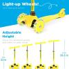 imageBest Choice Products Kids Mini Kick Scooter Toy wLightUp Wheels Height Adjustable TBar Foot Break  YellowYellow