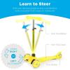 imageBest Choice Products Kids Mini Kick Scooter Toy wLightUp Wheels Height Adjustable TBar Foot Break  YellowYellow