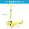 imageBest Choice Products Kids Mini Kick Scooter Toy wLightUp Wheels Height Adjustable TBar Foot Break  YellowYellow