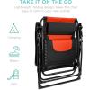imageBest Choice Products Oversized Padded Zero Gravity Chair Folding Outdoor Patio Recliner XL Anti Gravity Lounger for Backyard wHeadrest Cup Holder Side Tray Polyester Mesh  BlackTanBlackOrange