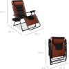 imageBest Choice Products Oversized Padded Zero Gravity Chair Folding Outdoor Patio Recliner XL Anti Gravity Lounger for Backyard wHeadrest Cup Holder Side Tray Polyester Mesh  BlackTanRustBlack