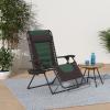 imageBest Choice Products Oversized Padded Zero Gravity Chair Folding Outdoor Patio Recliner XL Anti Gravity Lounger for Backyard wHeadrest Cup Holder Side Tray Polyester Mesh  BlackTanEspressoGreen