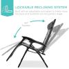 imageBest Choice Products Oversized Padded Zero Gravity Chair Folding Outdoor Patio Recliner XL Anti Gravity Lounger for Backyard wHeadrest Cup Holder Side Tray Polyester Mesh  BlackTanGrayLight Gray