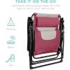 imageBest Choice Products Oversized Padded Zero Gravity Chair Folding Outdoor Patio Recliner XL Anti Gravity Lounger for Backyard wHeadrest Cup Holder Side Tray Polyester Mesh  BlackTanPinkTaupe
