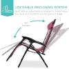 imageBest Choice Products Oversized Padded Zero Gravity Chair Folding Outdoor Patio Recliner XL Anti Gravity Lounger for Backyard wHeadrest Cup Holder Side Tray Polyester Mesh  BlackTanPinkTaupe