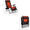 imageBest Choice Products Oversized Padded Zero Gravity Chair Folding Outdoor Patio Recliner XL Anti Gravity Lounger for Backyard wHeadrest Cup Holder Side Tray Polyester Mesh  BlackTanBlackOrange