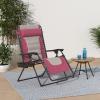 imageBest Choice Products Oversized Padded Zero Gravity Chair Folding Outdoor Patio Recliner XL Anti Gravity Lounger for Backyard wHeadrest Cup Holder Side Tray Polyester Mesh  BlackTanPinkTaupe