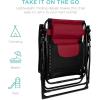 imageBest Choice Products Oversized Padded Zero Gravity Chair Folding Outdoor Patio Recliner XL Anti Gravity Lounger for Backyard wHeadrest Cup Holder Side Tray Polyester Mesh  BlackTanBlackBurgundy