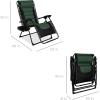 imageBest Choice Products Oversized Padded Zero Gravity Chair Folding Outdoor Patio Recliner XL Anti Gravity Lounger for Backyard wHeadrest Cup Holder Side Tray Polyester Mesh  BlackTanBlackForest Green