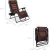 imageBest Choice Products Oversized Padded Zero Gravity Chair Folding Outdoor Patio Recliner XL Anti Gravity Lounger for Backyard wHeadrest Cup Holder Side Tray Polyester Mesh  BlackTanEspressoCaramel