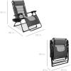 imageBest Choice Products Oversized Padded Zero Gravity Chair Folding Outdoor Patio Recliner XL Anti Gravity Lounger for Backyard wHeadrest Cup Holder Side Tray Polyester Mesh  BlackTanGrayLight Gray