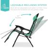 imageBest Choice Products Oversized Padded Zero Gravity Chair Folding Outdoor Patio Recliner XL Anti Gravity Lounger for Backyard wHeadrest Cup Holder Side Tray Polyester Mesh  BlackTanSeafoam GreenBlack