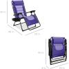 imageBest Choice Products Oversized Padded Zero Gravity Chair Folding Outdoor Patio Recliner XL Anti Gravity Lounger for Backyard wHeadrest Cup Holder Side Tray Polyester Mesh  BlackTanPurpleViolet
