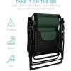 imageBest Choice Products Oversized Padded Zero Gravity Chair Folding Outdoor Patio Recliner XL Anti Gravity Lounger for Backyard wHeadrest Cup Holder Side Tray Polyester Mesh  BlackTanBlackForest Green