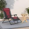 imageBest Choice Products Oversized Padded Zero Gravity Chair Folding Outdoor Patio Recliner XL Anti Gravity Lounger for Backyard wHeadrest Cup Holder Side Tray Polyester Mesh  BlackTanBlackBurgundy