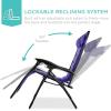 imageBest Choice Products Oversized Padded Zero Gravity Chair Folding Outdoor Patio Recliner XL Anti Gravity Lounger for Backyard wHeadrest Cup Holder Side Tray Polyester Mesh  BlackTanPurpleViolet