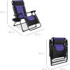 imageBest Choice Products Oversized Padded Zero Gravity Chair Folding Outdoor Patio Recliner XL Anti Gravity Lounger for Backyard wHeadrest Cup Holder Side Tray Polyester Mesh  BlackTanBlackPurple