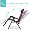 imageBest Choice Products Oversized Padded Zero Gravity Chair Folding Outdoor Patio Recliner XL Anti Gravity Lounger for Backyard wHeadrest Cup Holder Side Tray Polyester Mesh  BlackTanNavyRed