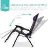 imageBest Choice Products Oversized Padded Zero Gravity Chair Folding Outdoor Patio Recliner XL Anti Gravity Lounger for Backyard wHeadrest Cup Holder Side Tray Polyester Mesh  BlackTanNavyBrown