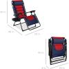 imageBest Choice Products Oversized Padded Zero Gravity Chair Folding Outdoor Patio Recliner XL Anti Gravity Lounger for Backyard wHeadrest Cup Holder Side Tray Polyester Mesh  BlackTanNavyRed
