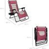 imageBest Choice Products Oversized Padded Zero Gravity Chair Folding Outdoor Patio Recliner XL Anti Gravity Lounger for Backyard wHeadrest Cup Holder Side Tray Polyester Mesh  BlackTanPinkTaupe
