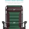 imageBest Choice Products Oversized Padded Zero Gravity Chair Folding Outdoor Patio Recliner XL Anti Gravity Lounger for Backyard wHeadrest Cup Holder Side Tray Polyester Mesh  BlackTanEspressoGreen