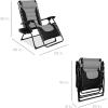 imageBest Choice Products Oversized Padded Zero Gravity Chair Folding Outdoor Patio Recliner XL Anti Gravity Lounger for Backyard wHeadrest Cup Holder Side Tray Polyester Mesh  BlackTanBlackGray