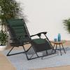 imageBest Choice Products Oversized Padded Zero Gravity Chair Folding Outdoor Patio Recliner XL Anti Gravity Lounger for Backyard wHeadrest Cup Holder Side Tray Polyester Mesh  BlackTanBlackForest Green