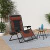 imageBest Choice Products Oversized Padded Zero Gravity Chair Folding Outdoor Patio Recliner XL Anti Gravity Lounger for Backyard wHeadrest Cup Holder Side Tray Polyester Mesh  BlackTanRustBlack