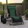 imageBest Choice Products Oversized Padded Zero Gravity Chair Folding Outdoor Patio Recliner XL Anti Gravity Lounger for Backyard wHeadrest Cup Holder Side Tray Polyester Mesh  BlackTanBlackForest Green
