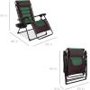 imageBest Choice Products Oversized Padded Zero Gravity Chair Folding Outdoor Patio Recliner XL Anti Gravity Lounger for Backyard wHeadrest Cup Holder Side Tray Polyester Mesh  BlackTanEspressoGreen