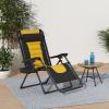 imageBest Choice Products Oversized Padded Zero Gravity Chair Folding Outdoor Patio Recliner XL Anti Gravity Lounger for Backyard wHeadrest Cup Holder Side Tray Polyester Mesh  BlackTanBlackYellow