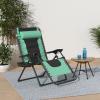 imageBest Choice Products Oversized Padded Zero Gravity Chair Folding Outdoor Patio Recliner XL Anti Gravity Lounger for Backyard wHeadrest Cup Holder Side Tray Polyester Mesh  BlackTanSeafoam GreenBlack