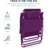 imageBest Choice Products Oversized Zero Gravity Chair Folding Outdoor Patio Lounge Recliner wCup Holder Accessory Tray Pillow  TanAmethyst