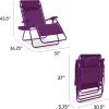 imageBest Choice Products Oversized Zero Gravity Chair Folding Outdoor Patio Lounge Recliner wCup Holder Accessory Tray Pillow  TanAmethyst