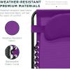 imageBest Choice Products Oversized Zero Gravity Chair Folding Outdoor Patio Lounge Recliner wCup Holder Accessory Tray Pillow  TanAmethyst Purple