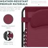 imageBest Choice Products Oversized Zero Gravity Chair Folding Outdoor Patio Lounge Recliner wCup Holder Accessory Tray Pillow  TanBurgundy