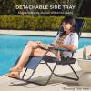 imageBest Choice Products Oversized Zero Gravity Chair Folding Outdoor Patio Lounge Recliner wCup Holder Accessory Tray Pillow  TanBurnt Orange