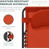 imageBest Choice Products Oversized Zero Gravity Chair Folding Outdoor Patio Lounge Recliner wCup Holder Accessory Tray Pillow  TanBurnt Orange