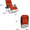imageBest Choice Products Oversized Zero Gravity Chair Folding Outdoor Patio Lounge Recliner wCup Holder Accessory Tray Pillow  TanBurnt Orange