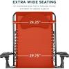 imageBest Choice Products Oversized Zero Gravity Chair Folding Outdoor Patio Lounge Recliner wCup Holder Accessory Tray Pillow  TanBurnt Orange