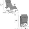 imageBest Choice Products Oversized Zero Gravity Chair Folding Outdoor Patio Lounge Recliner wCup Holder Accessory Tray Pillow  TanDove Gray